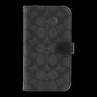 iPhone 15 Plus Coach Folio Signature C Case - Charcoal