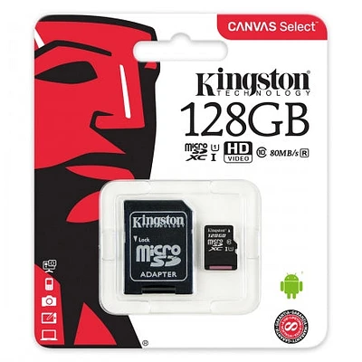 Kingston MicroSDXC Class 10 Flash Memory Card