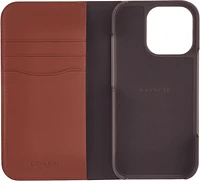 iPhone 16 Pro Coach Folio Signature C Case - Tan