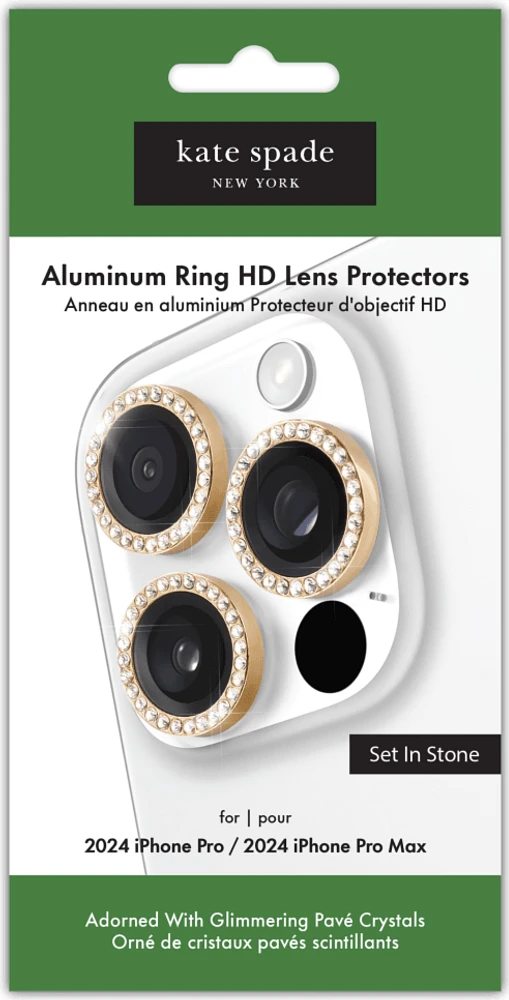 Aluminum Ring Lens Protector Set In Stone Gold for iPhone 16 Pro/Pro Max 6.7