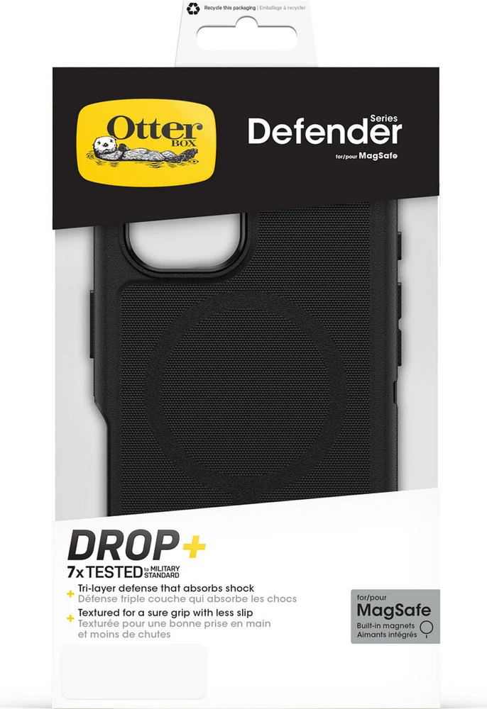 OtterBox - Defender Pro MagSafe Case for Apple iPhone 16 Plus - Black