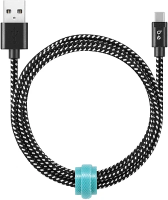 Blu Element B4TCZB Câble Tressé de Charge/Sync USB-C vers USB-A 4ft Zébre