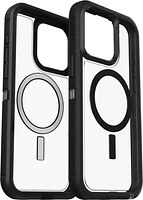 iPhone 15 Pro Max Otterbox Defender XT w/ MagSafe Clear Series Case - Clear/Black (Dark Side)