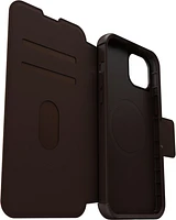 iPhone 15 Plus Otterbox Strada Leather Folio Case - Brown (Espresso)