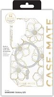 Samsung Galaxy S25 Case-Mate Floral Gems Case w/Magnets - Gold