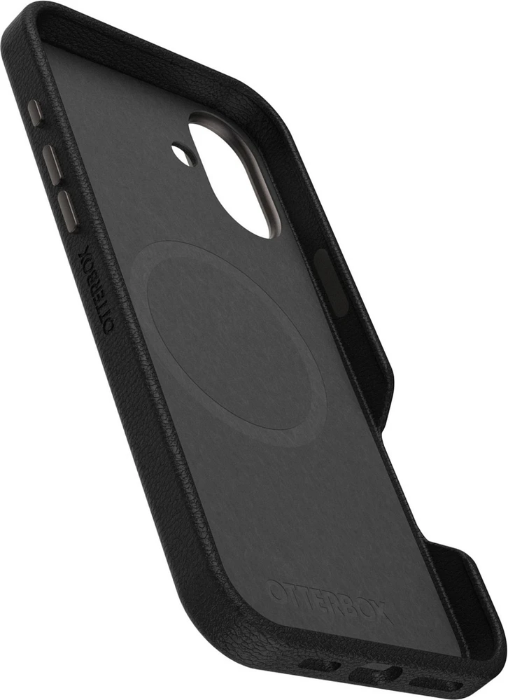 iPhone 16 Plus Otterbox Symmetry Cactus Leather w/MagSafe case - Black - Noir Ash