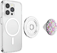 PopSockets 807477 PopGrip pour MagSafe Rond avec Anneau Adaptateur Enamel Atomic Wallpaper