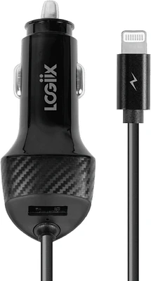 LOGiiX Power Lite Jolt 25W Auto Charger with Lightning (2023) - Black