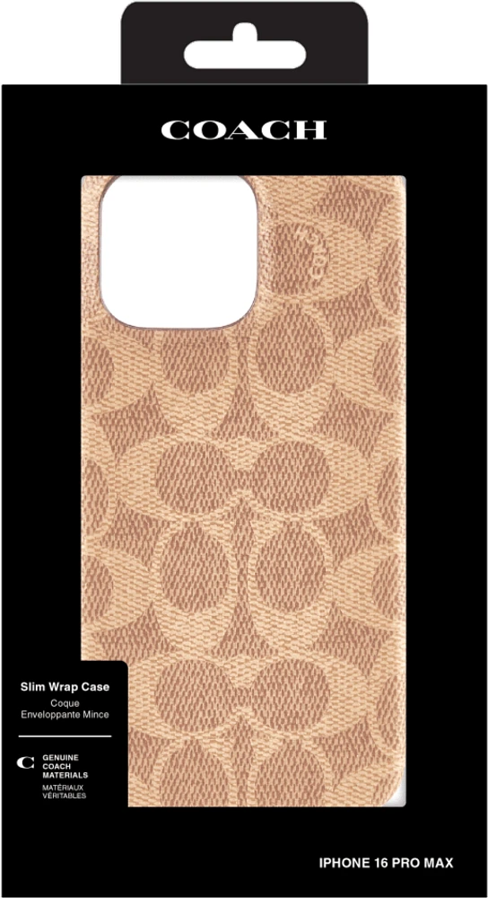 iPhone 16 Pro Max Coach Folio Signature C Case - Tan