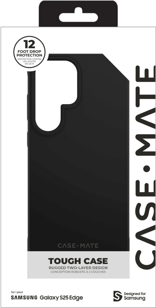 Samsung Galaxy S25 Edge Case-Mate Tough Case - Black
