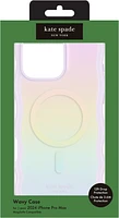 iPhone 16 Pro Max Kate Spade Wavy MagSafe Case - Opal Iridescent