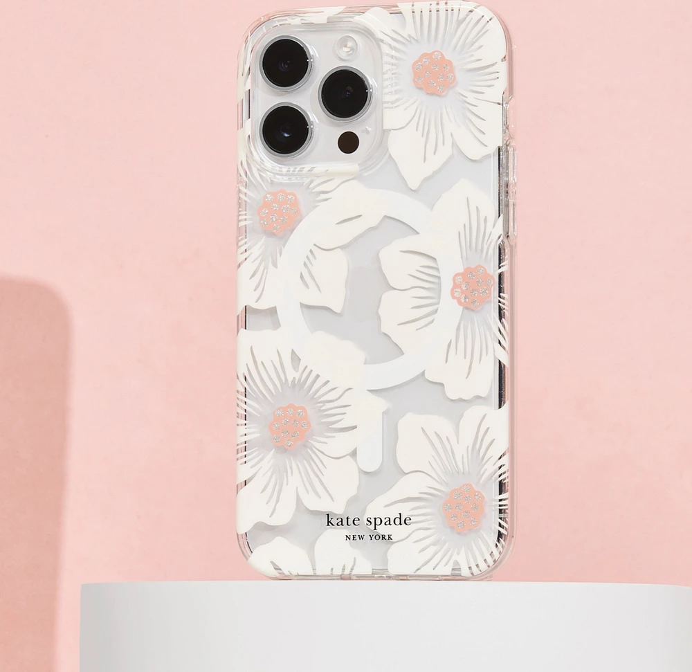 Kate Spade KS052478 Étui de Protection pour MagSafe Hollyhock Floral pour iPhone 15 Pro