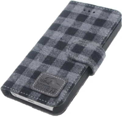 Étui Roots à motif à carreaux Buffalo pour Apple iPhone 5s/SE - Gris & Noir