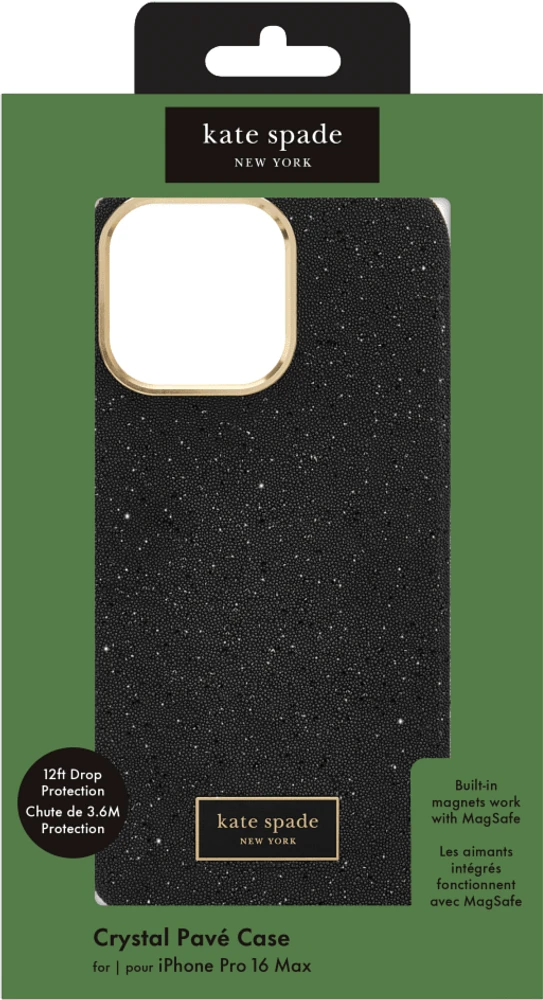 iPhone 16 Pro Max Kate Spade Crystal Pave MagSafe Case - Nightfall