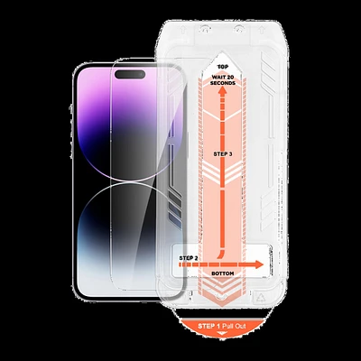 iPhone Pro HyperGear HD Tempered Glass Screen Protector w/ Easy Installation Applicator Tray