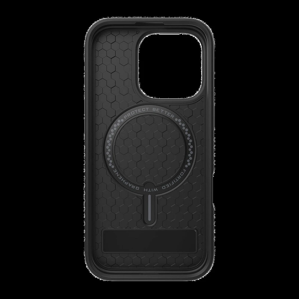 iPhone 16 Pro ZAGG Graphene Denali Snap Kickstand Case - Black