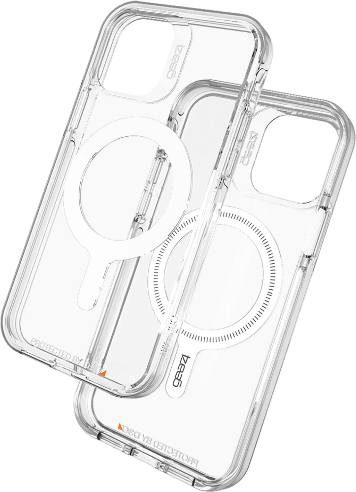 Gear4 étui Crystal Palace Snap en D3O compatible MagSafe-iPhone 12/12 Pro, transparent