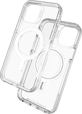 Gear4 étui Crystal Palace Snap en D3O compatible MagSafe-iPhone 12/12 Pro, transparent