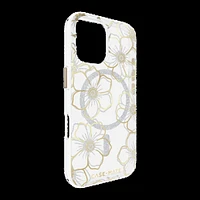 iPhone 16 Case-Mate Floral Gems MagSafe Case - Gold