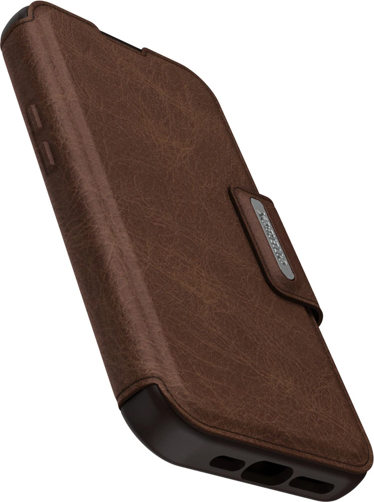 iPhone 15 Pro Otterbox Strada Leather Folio Case - Brown (Espresso)