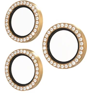 Aluminum Ring Lens Protector Set In Stone Gold for iPhone 16 Pro/Pro Max 6.7