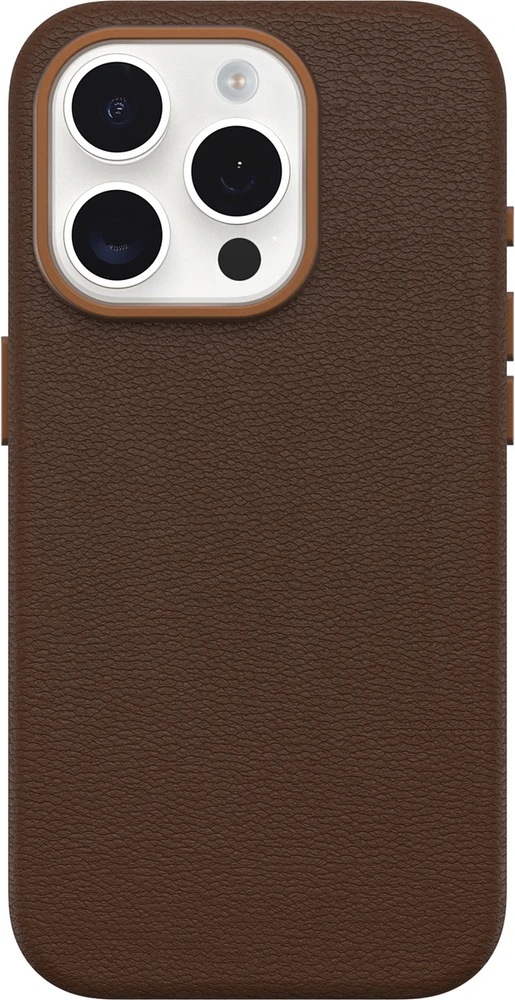 iPhone 16 Pro Max Otterbox Symmetry Cactus Leather w/MagSafe case - Brown - Rich Adobe