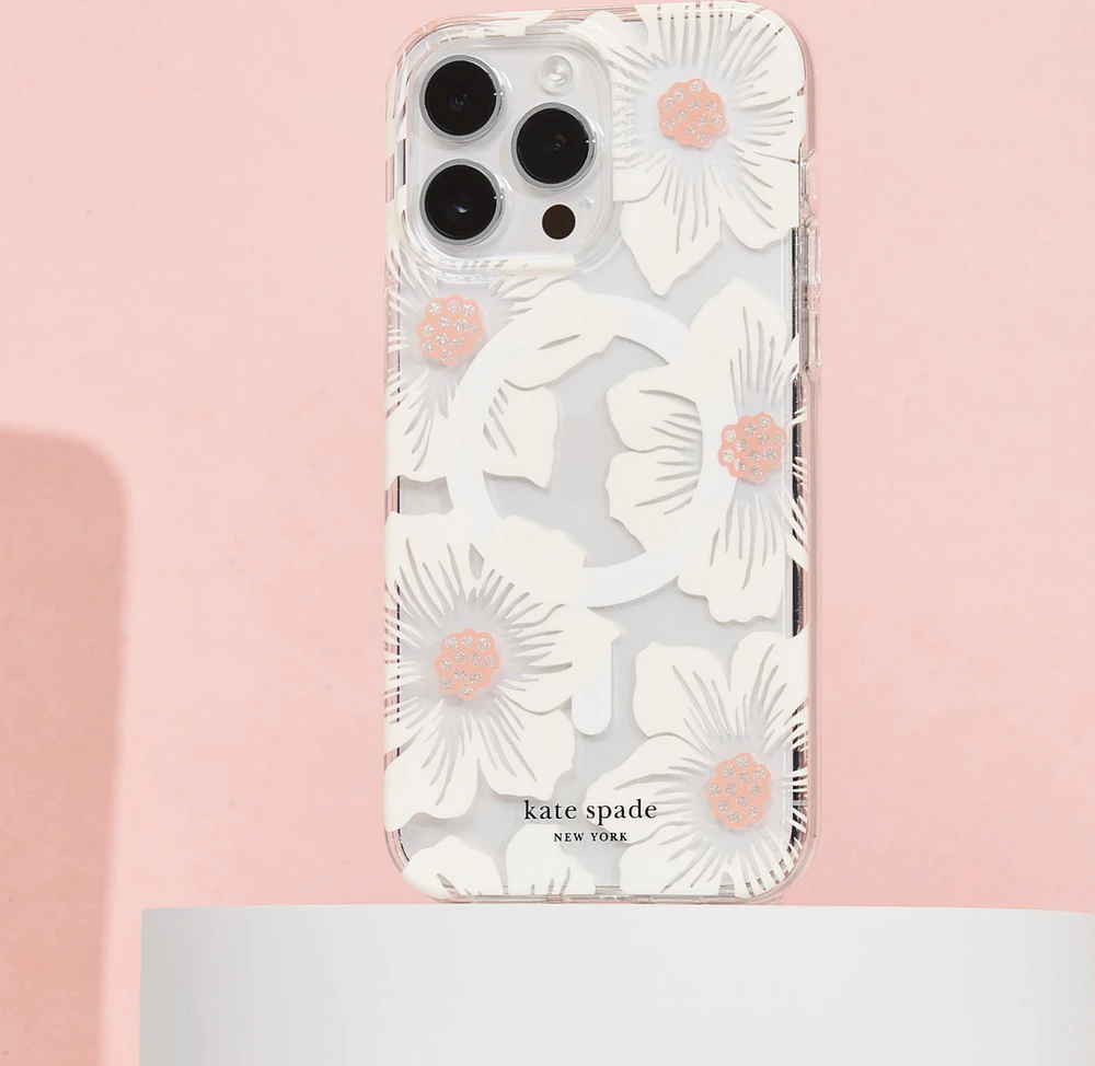 Kate Spade KS052610 Étui de Protection pour MagSafe Hollyhock Floral pour iPhone 15 Pro Max