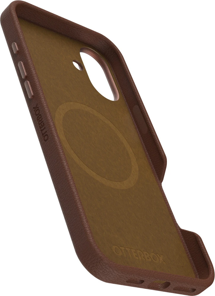 iPhone 16 Plus Otterbox Symmetry Cactus Leather w/MagSafe case - Brown - Rich Adobe