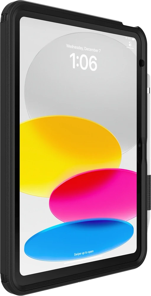 iPad 10.9 2022 Otterbox Defender Series Case with Kickstand/Handstrap - Black (Black Pro V2)