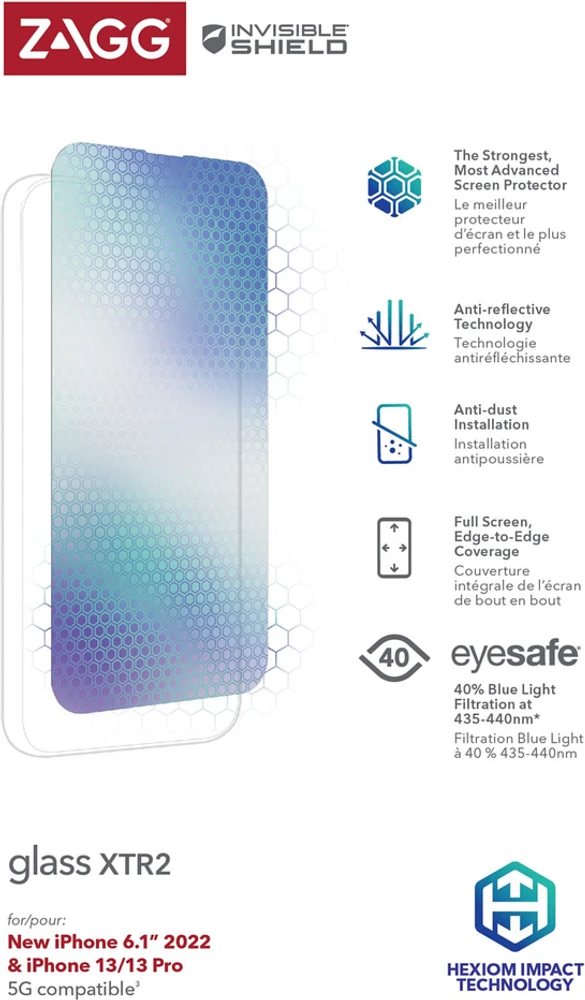 InvisibleShield - iPhone 14 Pro ZAGG InvisibleShield Glass XTR2 Screen Protector - Clear