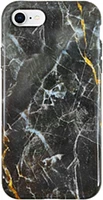 iPhone SE (2020)/8/7/6S Nutrisiti Eco Printed Marble Back Case - Black/Gold (Dark Star Marble)