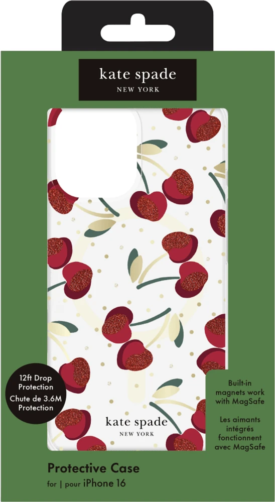 iPhone 16 Kate Spade Protective Prints MagSafe Case