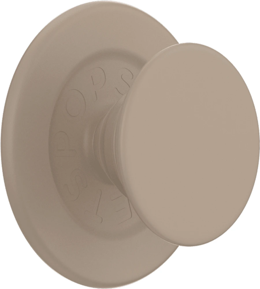 PopSockets 807491 PopGrip pour MagSafe Rond avec Anneau Adaptateur Soft Touch Latte