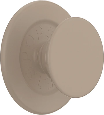 PopSockets 807491 PopGrip pour MagSafe Rond avec Anneau Adaptateur Soft Touch Latte