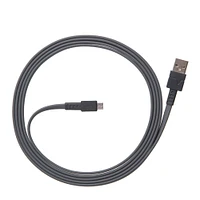 Ventev - ChargeSync Flat Micro USB Cable 6ft - Gray