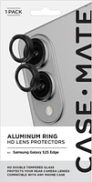Samsung Galaxy S25 Edge Case-Mate Aluminum Ring Glass Lens Protector - Black