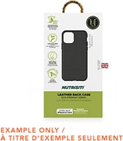 Uunique London - iPhone 11/XR Nutrisiti Eco Leather Back Case - Black (Black Olive)