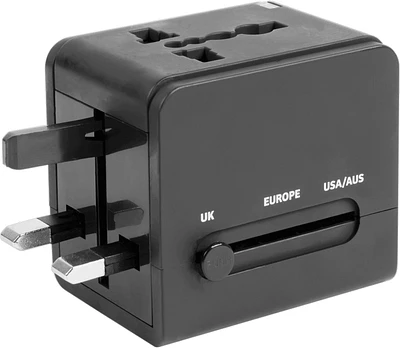 LOGiiX - World Traveler USB-Charger Travel Adapter (2023) - Black