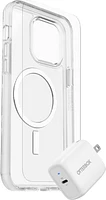 Otterbox - iPhone 14 Pro Max - Symmetry+ w/ Magsafe - Protection + Power Kit Bundle - Clear