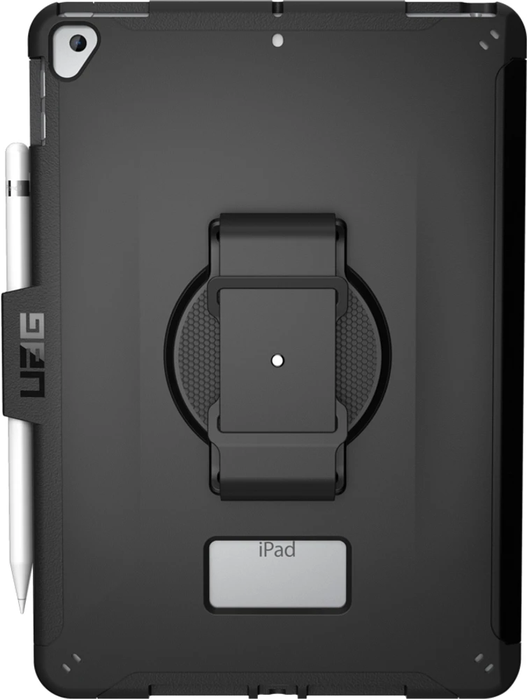 UAG 12191HB14040 Étui Robuste Scout Handstrap Noir pour iPad 10.2 2021 9th Gen/10.2 2020 8th Gen/iPad 10.2 2019 Bulk