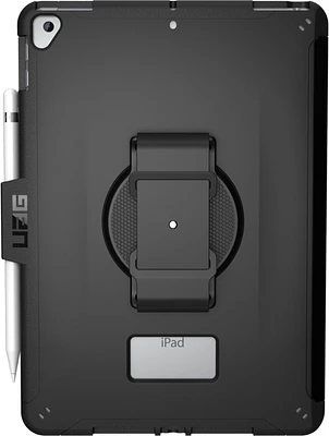 UAG 12191HB14040 Étui Robuste Scout Handstrap Noir pour iPad 10.2 2021 9th Gen/10.2 2020 8th Gen/iPad 10.2 2019 Bulk