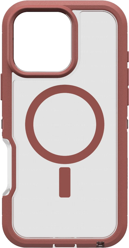 Defender XT Clear Pro Case Brick Red Clear for iPhone 16 Pro Max