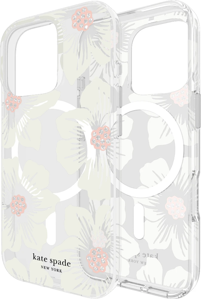 iPhone 16 Pro Kate Spade Protective Prints MagSafe Case - Hollyhock Floral