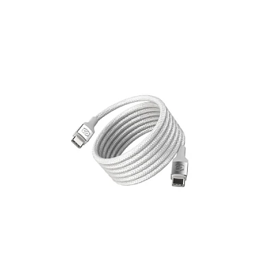 Scosche STRIKELINE™ Braided Magnetic Cable USB-C to USB-C 6ft - White