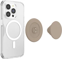 PopSockets 807491 PopGrip pour MagSafe Rond avec Anneau Adaptateur Soft Touch Latte