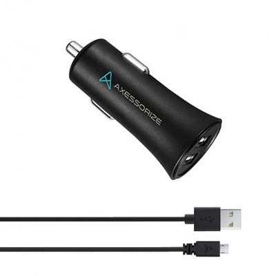 Axessorize 12W PROCharge Cable Micro USB + Chargeur Voiture (1.2M)