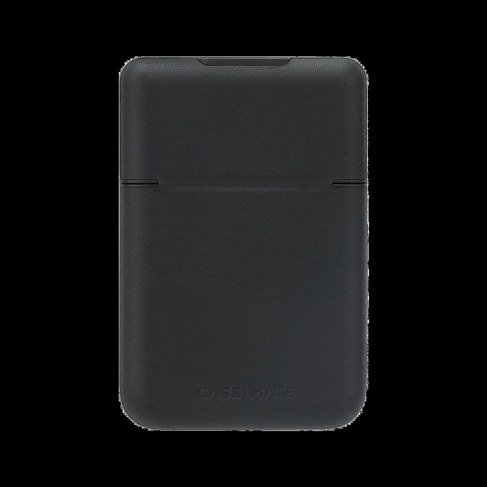 Universal Case-Mate Magnetic Flip MagSafe Wallet - Black Leather