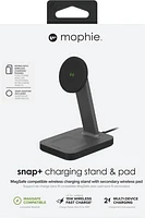 mophie plaque de chargement universelle sans fil avec socle, noire