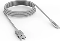 PureGear - USB-A to Lightning Braided Charge and Sync Cable (180cm) - Gray