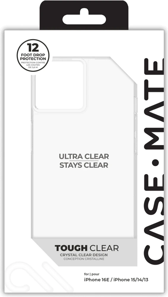 iPhone 16e/15/14/13 Case-Mate Tough MagSafe Case - Clear